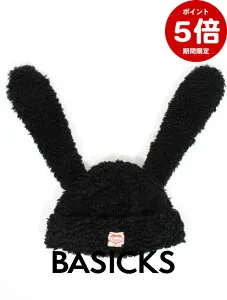 期間限定P5倍【BASICKS / ベイシックス】 【26SS】ラビット ヘッドウェアー / RABBIT HEADWEAR / ブラック 黒瀬ひな着用