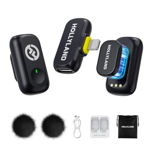 Hollyland Lark A1 (ブラック, Mini Duo-Lightning 受信機 + 送信機 x 2)