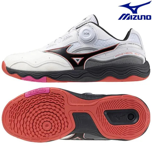 ミズノ 卓球シューズ ウエーブメダル SP5 81GA241201 ユニセックス 2024SS 同梱不可 RFCL メンズ ホワイト 白 2E