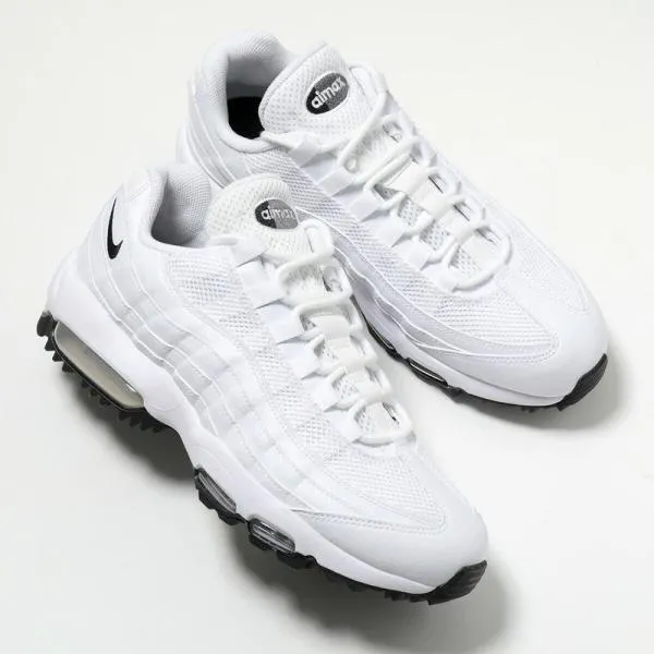 NIKE ナイキ スニーカー AIR MAX 95 GOLF エア マックス 95 ゴルフ HV4696-100 メンズ ラバーラグ付 ローカット 靴 WHITE