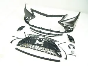 【70カムリ】フロントバンパー AXVH70 トヨタ カムリ用 エアロ バンパー＆グリルセット ブラックメッシュ＋ブラックフレーム カムリバンパー カムリカスタム カムリフロントバン