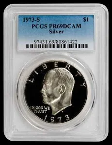 1973-S シルバー アイゼンハワー ドル PCGS PR69DCAM