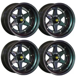 【ポイント10倍】復刻版 ロンシャン XR-4 LONGCHAMP XR-4 4本セット 14インチ 8.0J -13 1480 114-4H マジョーラ 旧車 軽自動車 ツライチ 深リム 軽トラ XR-41480KMJSET4