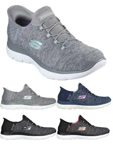 Skechers Slip-ins SUMMITS DAZZLING HAZE 149937W スケッチャーズ スリップインズ サミッツ ダズリング ヘイズ GYMT NVPR BKMT BKW WIDE FIT ワイドフィット 幅広タイプ 4E相当 22.0cm～26.0cm WOMENS レディース ゴムひ