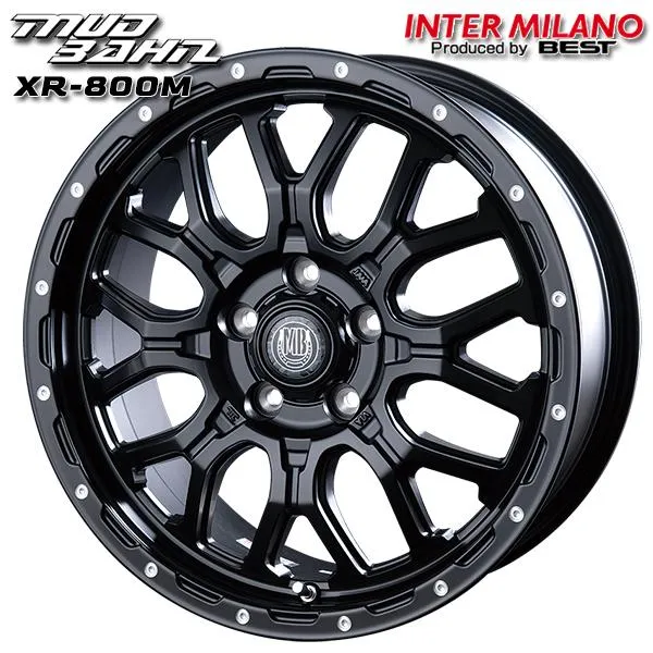 BEST MUD BAHN マッドバーン XR-800M 17インチ 7.0J 5H114.3 +38 MBK/PP アルミホイール単品 4本セット 送料無料