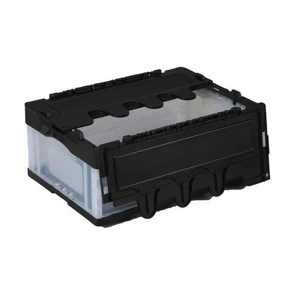 岐阜プラスチック工業 折りたたみコンテナー（蓋付） CF-S31NR黒/透明 黒／透明 CFS31NR RR BKT