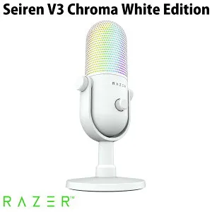 【国内正規品】 Razer Seiren V3 Chroma タップトゥミュート機能搭載の RGB USB マイク White Edition # RZ19-05060200-R3M1 レーザー (マイクロホン USB) セイレン rss25 rnl26
