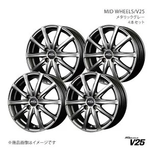 【14インチ 4H100 4.5J +45】アルミホイール4本セット スペーシア MK42S MID WHEELS/V25 MGR S971445433450A0N×4