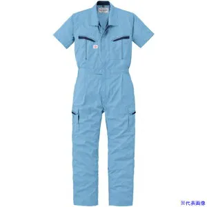 ■AUTO－BI SS(春夏)モデル 半袖つなぎ服8901－004スカイブルー－M 8901004M(1369606)[送料別途お見積り][法人限定][掲外取寄]