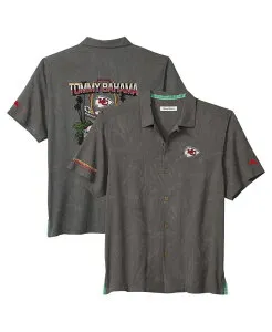 トッミーバハマ メンズ トップス シャツ Tommy Bahama Men's Gray Kansas City Chiefs Endzone Paradise COOLMAX Button-Up Shirt Gray グレー