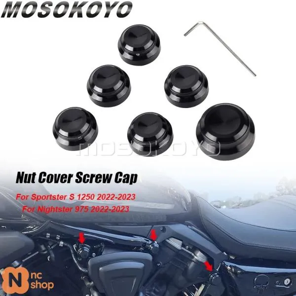 【並行輸入品】 ハーレーダビッドソン スポーツスター S 1250 RH1250 NIGHTSTER 975 RH975 2022 2023用 ナットカバーキット ボルトカバーキャップ