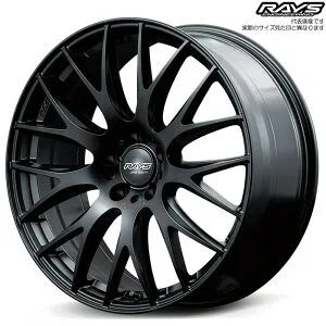 レイズ 2x9PLUS SPORT EDITION (B7J) 1本 [18×7.5J+49 5H 114.3 φ73.1] RAYS HOMURA セミグロスブラック/RAP(レッドクリア)