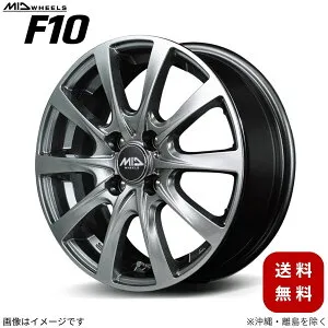 アルミホイール アクア 10系 トヨタ 【14×5.5J 4-100 INSET45 メタリックグレー】 マルカ MID F10 1本 14インチ 4穴 インセット45