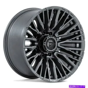 ホイール 4本セット 燃料D848 Rebar 20x10 8x180 -18マットガンメタルホイール（4）124.2 20 インチリム Fuel D848 Rebar 20x10 8x180 -18 Matte Gunmetal Wheels(4) 124.2 20 inch Rims【並行輸入品】