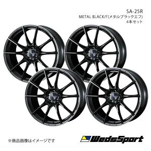 wedssport/SA-25R スカイライン V37 4ポットキャリパー(400R 含む) ホイール 4本セット 0073828×4【20×8.5J 5-114.3 INSET45 METAL BLACK/F】