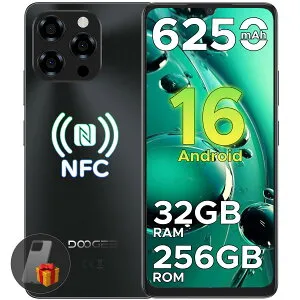 【数限定6000円オフ】DOOGEE NOTE58PRO Android16スマホ 4G SIMフリー Gemini AIスマトーフォン 8コア T7250 CPU 6.75インチ 90Hz画面 32GB RAM+256GB ROM+2TB拡張AIカメラ 顔認識＆指紋認識 NFC/GMS/GPS/6250mAh docomo/au/SoftBan