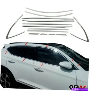 クロームカバー クロムウィンドウフレームカバートリム14 PCS S. Steel for Hyundai Tucson 2016-2021 Chrome Window Frame Cover Trim 14 Pcs S. Steel for Hyundai Tucson 2016-2021【並行輸入品】