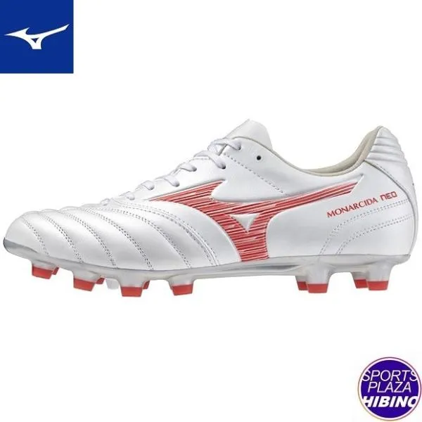 ミズノ(mizuno) サッカースパイク MONARCIDA NEO III WIDE PRO モナルシーダ シューズ (24ss) 3E相当 スーパーホワイトパール×レッド P1GA242360