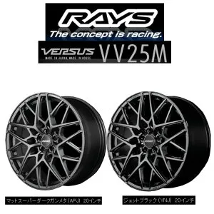 20インチ 5H120 8.5J 8.5J+36 5穴 ベルサス VV25M ホイール (1本/2本/4本) マットスーパーダークガンメタ RAYS VERSUS VV25M 送料無料 レイズ