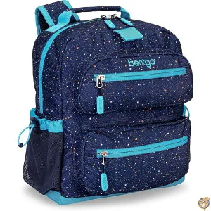 【5日最大1500円クーポン】Bentgo Kids Backpack - Confetti Edition Designed Lightweight 14 for School, Travel & Daycare Roomy Interior, Durable Water-Resistant Fabric Loop Lunch Bag (Abyss Blue)