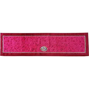 シェニールロゼ キッチンマット 約45cm×180cm ピンク (日本製 吸着 高級ウィルトン)