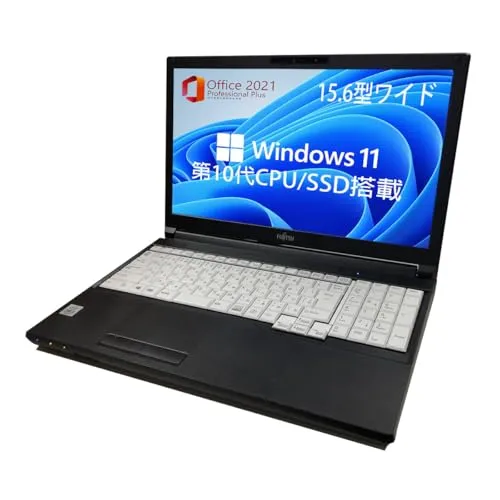 【整備済み品】富士通 薄型ノートPC FUJITSU LIFEBOOK A5510 Win11搭載 / MS Office 2021 / 15.6型 /第10世代 Core i5/16GBメモリ/SSD 512GB/無線あり/マルチドライブ/YK-PC (