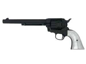 ガスガン マルシン コルト SAA .45 1st Gen. Late キャバルリー Xカートリッジ パール調プラグリップ仕様 ブラックHW 2025年生産モデル