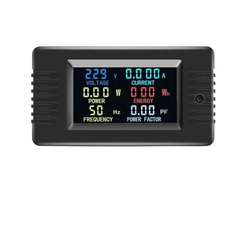 1個 ボルトメーター ワットメーター 6in1 220V 単相電気KWhエネルギーメーター 電圧計 電流計