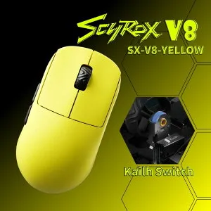SX-V8-YELLOW-KO SCYROX イエロー [ワイヤレスゲーミングマウス]