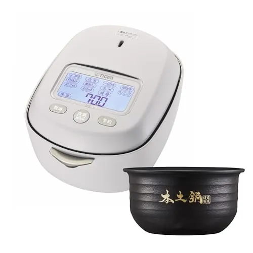 【タイガー魔法瓶 公式SHOP限定】タイガー魔法瓶(TIGER) 炊飯器 3.5合 土鍋圧力IH式 最上位モデル 日本製 土鍋ご泡火炊き 環境配慮パッケージ ブラック JRX-S060W