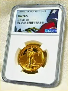 2009 UHR .9999 ゴールド $20 NGC MS69 DPL ダブルイーグル 個体数わずか59? NGC国勢調査