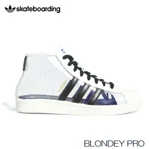 【4月はポイント10倍※要エントリー】adidas Originals アディダス スニーカー BLONDEY PRO MODEL ADV IG0843 ブロンディ プロモデル CLEAR WHITE BLACK ハイカット 透明 クリア ホワイト