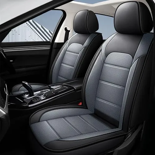 車シートカバー シートクッション と互換性のあるアウディA3 スポーツバック 8Y 2021.4~現行 5席 全天候型 360°フルラップ 前後セット カーシートカバー 防水 防汚 耐磨耗 通気性 車内保護 取付簡単 滑り止め 収納便利(黒とグレー,枕なし