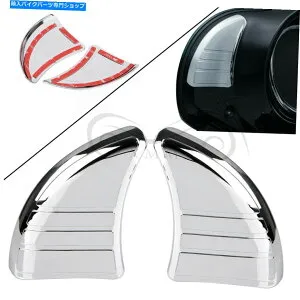 クロームパーツ Harley Electra Glide Flht CVOのためのペアクロームインナーフェアリングミラーフィラーカバー Pair Chrome Inner Fairing Mirror Filler Covers For Harley Electra Glide FLHT CVO【並行輸入品】