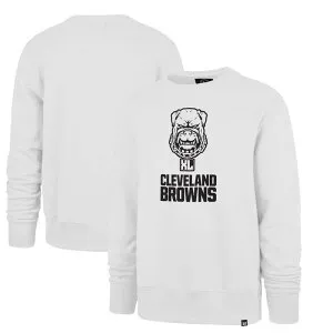 フォーティセブンブランド メンズ アウター パーカー・スウェット プリント シャツ 47 Brand Men's '47 White Cleveland Browns Dawg Pound XL Imprint Headline Sweatshirt Brn White ホワイト
