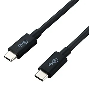USB4ケーブル TypeC-TypeC PD対応 長さ0.8m ブラック USB4-CC5P08BK