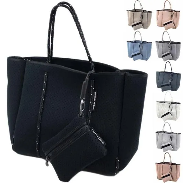 並行輸入品 ステイト オブ エスケープ トートバッグ ポーチ付き 軽量 レディース STATE OF ESCAPE FLYING SOLO BAG NEOPRENE State of Escape FS-0001