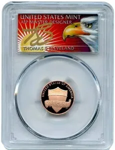 2020-S 1C LINCOLN PR70DCAM FDOI トーマス クリーブランド シグナター イーグルラベル プルーフ コイ-