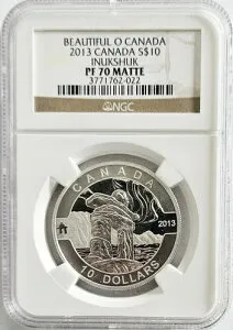 トップポップ - 2013年カナダ シルバー 10ドル INUKSHUK プルーフ NGC PF70 マット