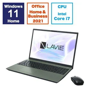 ノートパソコン 新品 NEC LAVIE N16 N1670/HAE PC-N1670HAE 16インチ Core i7 1255U SSD：256GB メモリ容量：16GB Office 2021搭載 Windows 11 DVD±R/±RW Webカメラ 日本語キーボード テンキー