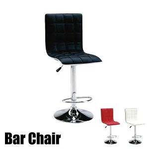 カウンターチェア バーチェア 背もたれ付き 回転式 合皮レザー ハイチェア / 大人 ハイスツール 高さ調整 昇降式 スチール 足置き付き おしゃれ シンプル カジュアル モダン san-n0059