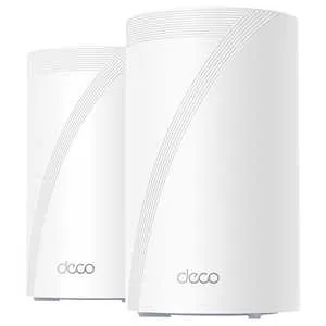 TPLINK WiFi7 320MHz AIメッシュルーター 5764＋2882＋688Mbps BE9300 トライバンド 5Gbps WAN/LANポート IPoE IPv6対応 DECOBE65PRO2P