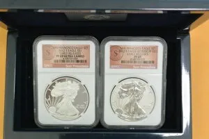 2012-S サンフランシスコ シルバーイーグル 2枚セット COA付き NGC PF69/PF69 コイン ER