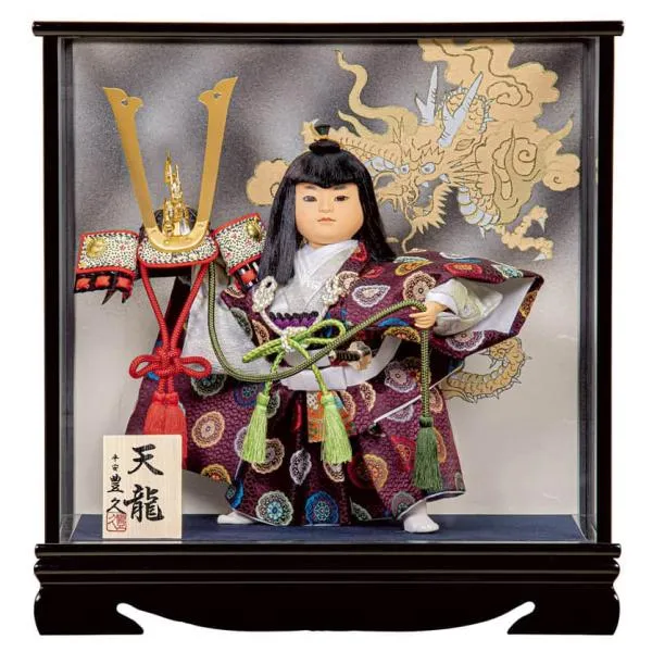 五月人形 コンパクト 豊久 武者人形 ケース飾り 天龍 7号 h085-mo-530768 GH-216