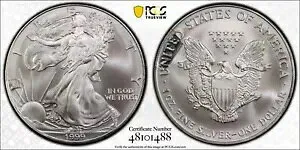 1999 アメリカン シルバー イーグル ミント エラー ~ PCGS MS68 ~ ストラック スルー エラー ~ メジャー