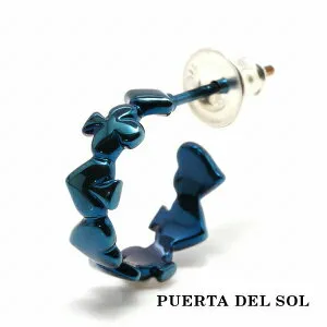 PUERTA DEL SOL スペード ハート クラブ ダイヤ トランプスート ピアス ブルー ユニセックス イヤリング イヤリング シルバーアクセサリー おしゃれ SV950 SV950 ピアス ギフト ギフト 人気 アクセサ