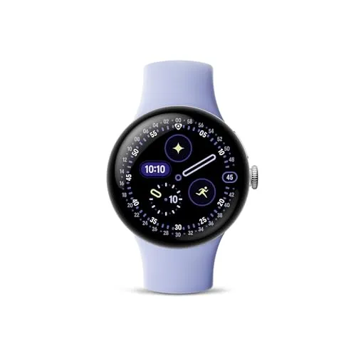 Google グーグル Pixel Watch 4 (41 mm) Polished Silver アルミケース/Iris アクティブ バンド Wi-Fi GA10840-US