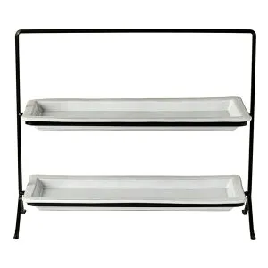 PLANO プラーノ レクタングル 2段セット ＜アフタヌーンティー / ティースタンド / おもてなし＞