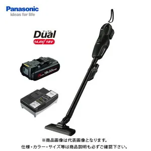 パナソニック Panasonic 工事用 充電コードレスクリーナー ブラック Dual 18V (3.0Ah電池1個付) EZ37A3PN1G-B