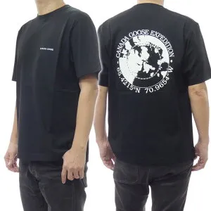 CANADA GOOSE カナダグース メンズクルーネックTシャツ 1328M1 / NOVO T-SHIRT WITH BACK GRAPHIC ブラック 2026春夏新作